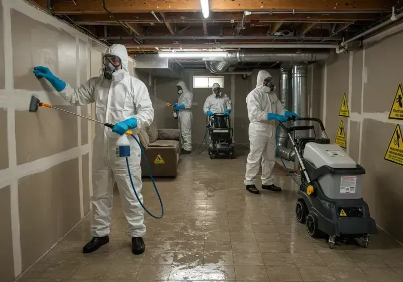 Basement Moisture Removal and Structural Drying process in Henderson, NV